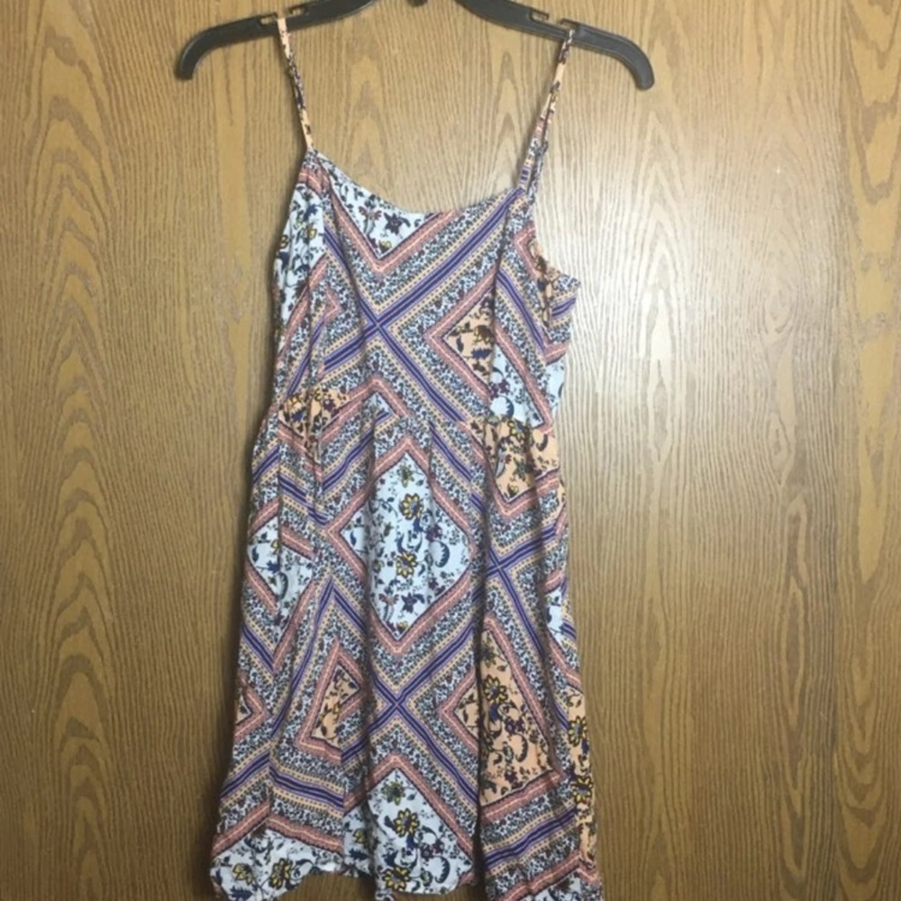 H&M Sundress Size 6 Orange White Pink